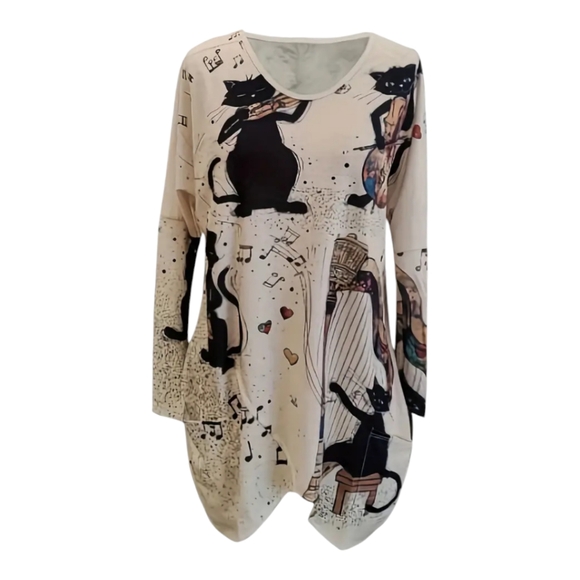 Tops Graphic Print With Pockets Topdress Loose Casual Poshmark